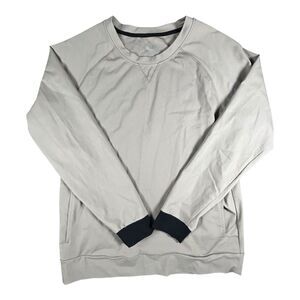 BYLT Sweatshirt Mens Size Large Grey Premium Crew Neck Performance Raglan Sleeve